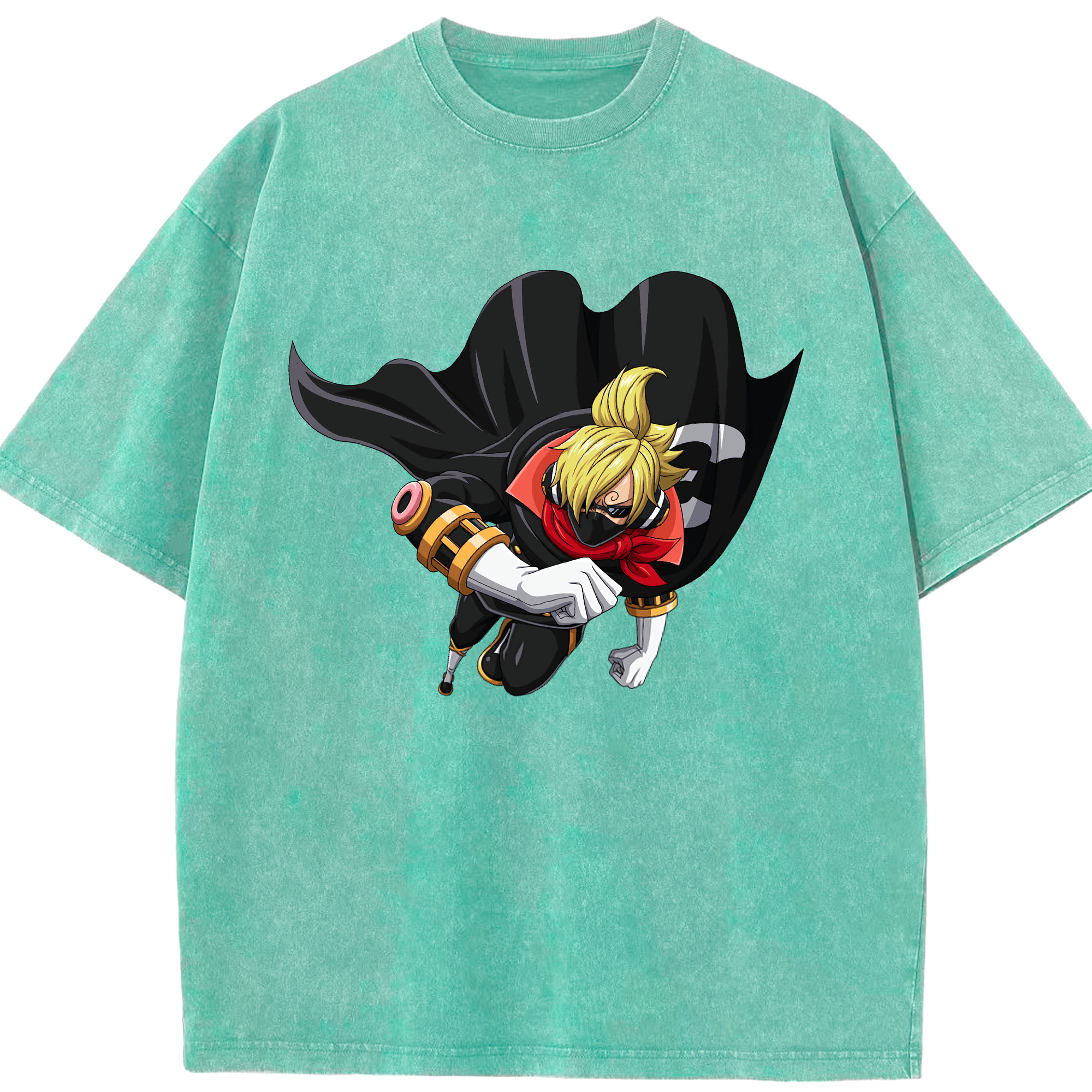 ワンピース サンジ ONE PIECE Sanji 綿100% ヴィンテージ風 半袖Tシャツ（フロントプリント）